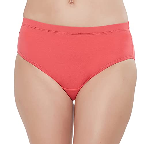 Image of SOIE Women High Rise Full Coverage Solid Colour Cotton Stretch Hipster Panty (Pack of 3)