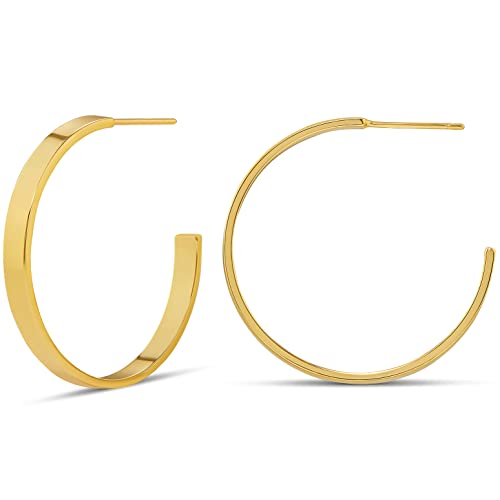 Image of Amazon Essentials 14K Gold Plated Square Edge Hoop