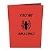 Lovepop Marvel’s Spider-Man You're Amazing! Pop Up Card, 5x7 - Pop Up Birthday Card, Spiderman Birthday Card, Superhero Card, Spiderman Funko Pop, Birthday Card for Boy or Grandson