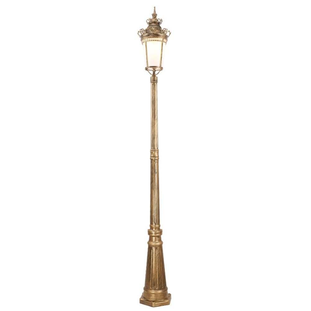 HELCEKOU Exterior High Pillar Lamp European Pole Lighting Waterproof Street Light for Garden Backyard Courtyard Patio Porch(Bronze)