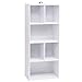 WOLTU Estantería para Libros Estantes de Piso Estantería de Exposición Estantería de Pared con MDF, Blanco, Estante para Oficina Gabinete para Archivos, 6 Compartimentos, 50x30x118cm SK005ws