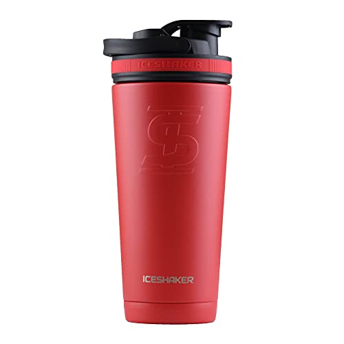 Ice Shaker 26 Oz Shaker Bottle, Stainless Steel Water Bottle And Protein Shaker, As Seen On Shark Tank, Reusable Stainless Steel Water Bottle, Gym Water Bottle, Red #TOP2