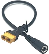 CNCTWO(コネクトツー) ソーラーパネルからポータブル電源へ XT60(メス)-DC外径5.5/内径2.1mm(メス)ケーブル 30cm FPVモニター ドローン電源コード C2XT60M5...