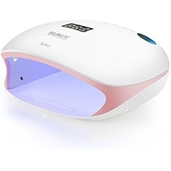 Lamparas Rosas Baratas SUNUV Rosa 48W Secador UV de Uñas Gel Lámpara Led SUN4S con Temporizadores, Pantalla LCD para Hogar y Salón de Belleza