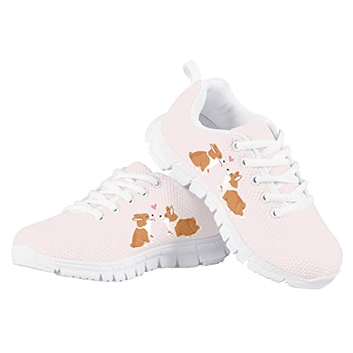 Yzaoxia Girls Tennis Shoes Kid Breathable Light Weight Sneakers Lace Up School Running Walking Shoes Comfortable Fit Size 11-54