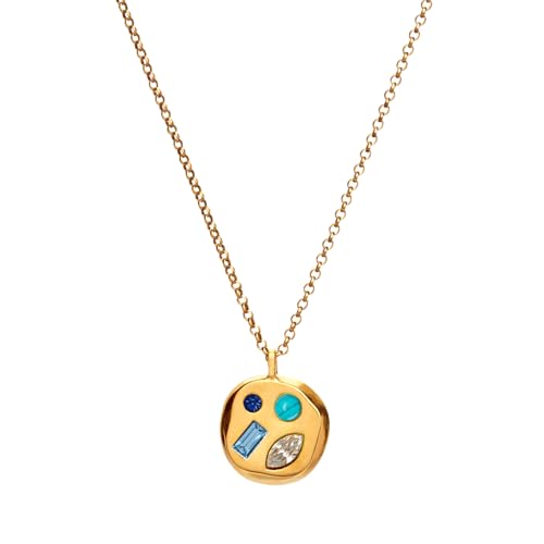 Birthdate 14k Gold Necklace for Women, The April Seventh Pendant - 16-20in Adjustable 14 Karat Gold Chain with Lobster Clasp - Cadenas de Oro 14k Puro Para Mujer, Ladies Jewelry Birthstone