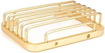Shower Shelf Assorted Shower Shelf without Hole, Aluminium and Plastic Shower Basket for Kitchen and Shower Storage, without Drilling (Golden Soap Basket), Golden Soap Dish for Shower (canna-1)
