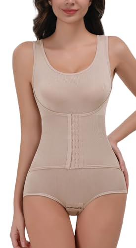 [Maeau] レディース ボディスーツ インナーウェア ボディシェイパー タンクトップ ヒップアップ お腹引き締め コルセット ウエストニッパ 伸縮性 スポーツ 日常 フォーマルな場