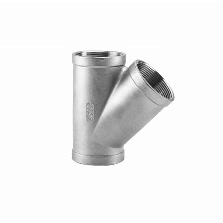 1PCS 304 Stainless Steel Y Shape 3 Ways Joint 1/4 3/8 1/2 3/4 1" 2" Female/Male Thread One Split Two Way Water Pipe Fittings(Y-Shape Female threa,3/4'')