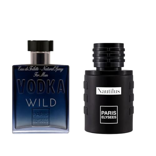 PARIS ELYSEES PARFUMS - Lote de Perfumes VODKA WILD x NAUTILUS - Eau de Parfum Hombre 100 ml - Aromático & Afrutado