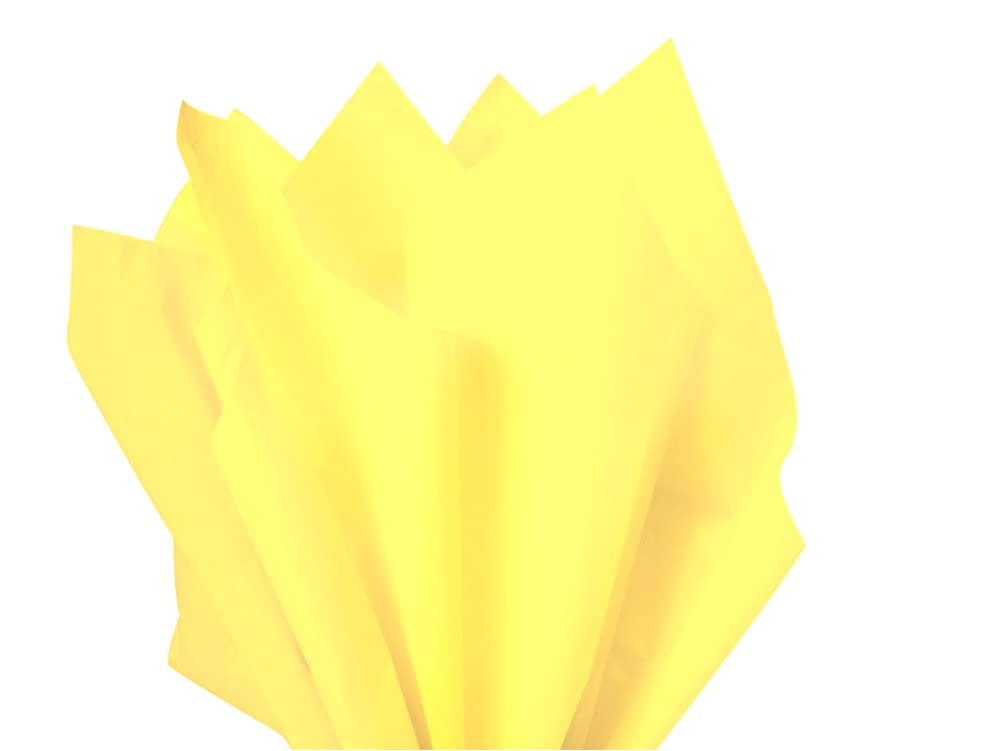 MustBeBonkers Tissue Wrapping Paper - 18GSM Colour Fast Acid Free - 35 x 45cm (Yellow (Light), 200)
