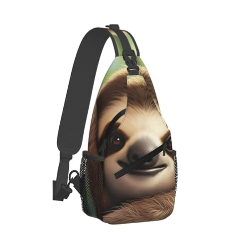Bolso cruzado deportivo negro para adultos miniatura 2
