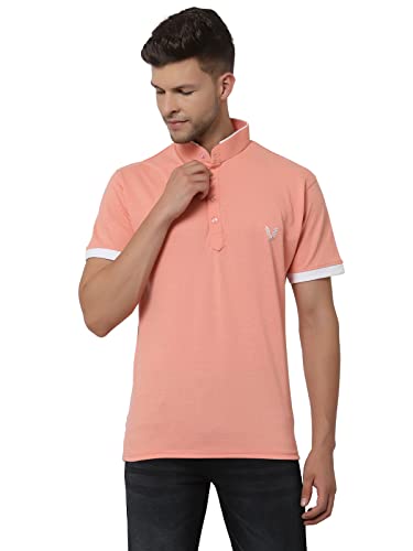 Image of UZARUS Men's Solid Cotton Regular Fit Polo T-Shirt