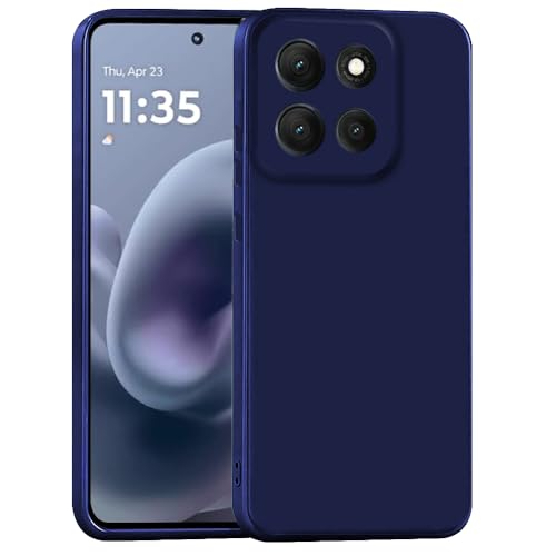Image of Back Cover Compatible With Motorola Moto G86 5G / G86 Power 5G | Full Camera Protection | Premium Liquid Silicon Case | Flexible Bumper Case for Motorola Moto G86 5G / G86 Power 5G (Dark Blue)