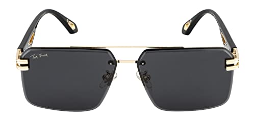 Image of Ted Smith Mens Womens Polycarbonate Uv Protection Metal Pilot Sunglasses