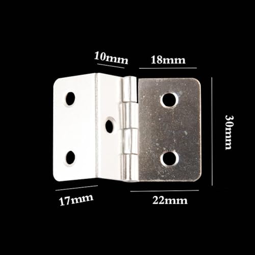 Charnière à trois volets 30mm en fer finition silver haute précision