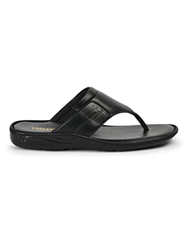 Image of Liberty Coolers VCL-26 Casual Slipper for Men - Black & Brown | Slip-on /Flats Slippers - Durable and Lightweight | Comfortable and Soft Insole for Everyday Wear - Cushioned Footbed | Home Footwear