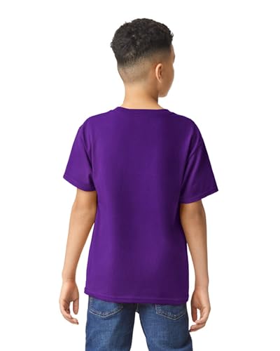 Image of Gildan Youth Heavy Cotton 100% Cotton T-Shirt 20F Purple Large