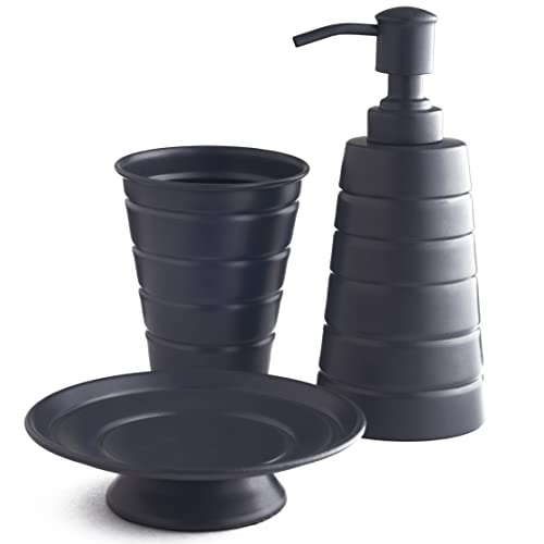 OurHouse Three Piece Bathroom Caddy Set, Accessories Toothbrush Holder