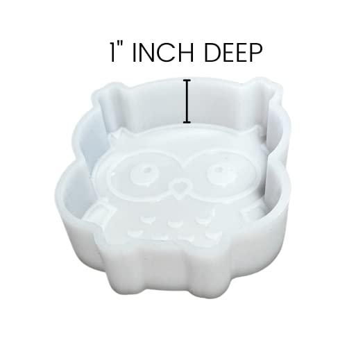 Owl Bird Freshie Silicone Mold Chi O For Scented Aroma Beads Car Candle, Soap Oven Safe To Bake Heat Resistant To 400 F 3.8 X 3.5 X 1” Inch #TOP3