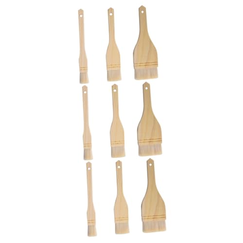 BESPORTBLE 9pièces Brosse Multi-Usage pour Barbecue Badigeonnage Huile Sauce Et Pâtisserie Accessoire Pratique pour Cuisine Et Grillades