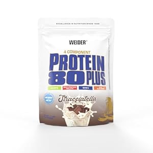 weider-protein-80-plus-proteine-en-poudre-stracciatella-faible-teneur-en-glucides-melange-de-lactoserum-de-caseine-multi-composants-pour-shakes-proteines-500-g