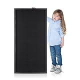 Hanobe Large Ottoman Serving Tray: Farmhouse Wood Decorative Coffee Table Trays for Home Decor Living Room for Black Long Kitchen Counter Topper