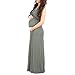 Women's Ruched Maternity and Nursing Maxi Dress with Adjustable Waist Tie in...