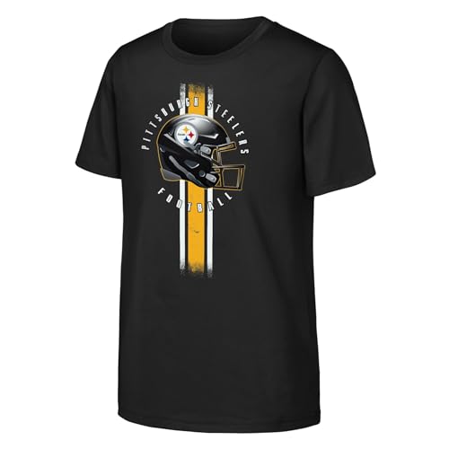 Playera negra Play Hard de los Pittsburgh Steelers NFL en algodón premium