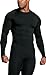 ATHLIO Men's UPF 50+ Long Sleeve Compression Shirts, Water Sports Rash Guard Base Layer, Athletic Workout Shirt, 3pack Black/Black/Black, Medium