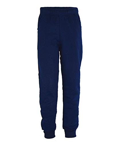 LOTMART Enfants Uni Survêtement Pantalon Intérieur Polaire Bas - Bleu Marine, 13-14 Ans Cover