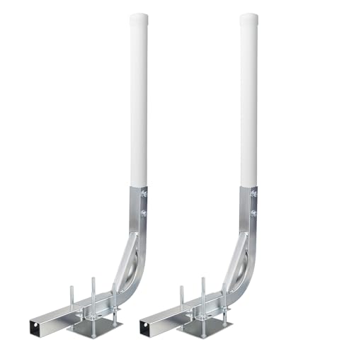 Hishine 1 Pair of Boat Trailer Guide L Shaped 31-48 Adjustable Design Trailer Guide Ons Galvanized Steel for Boat Fishing Boat Sailboat Trailer White