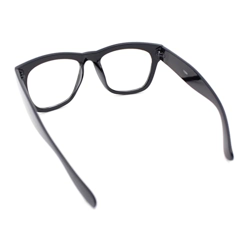 Sa106 Mens Hipster Dorky Thick Horn Rim Rectangular Eye Glasses thumb #5