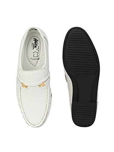 Image of HITZ Men's Brown Leather Slip-On Comfort Shoes