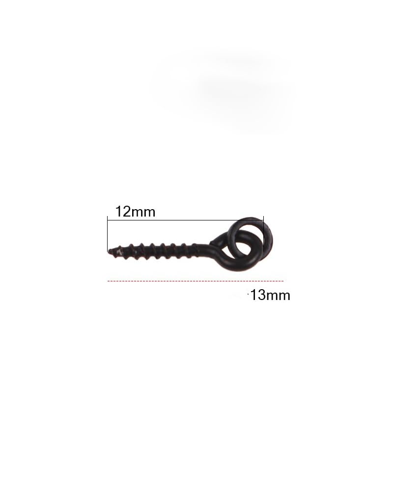 Set de 60 tornillos negros para pesca de carpa miniatura 2