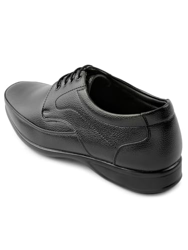 Image of Liberty Fortune HML-5E Men's Formal Derby Shoes - Black, Brown - Synthetic Leather Lace-Up with Cushioned Footbed - Stylish Office Footwear - Comfortable and Lightweight