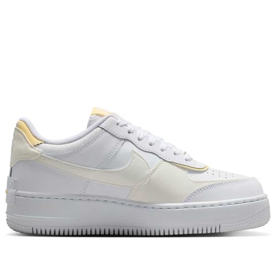 Nike Zapatillas Wmns Air Force 1 Shadow Código CI0919-122 Blanco Mujer, Blanco y amarillo., 38.5 EU