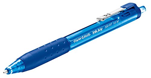 Image of Paper Mate InkJoy 300RT Retractable Ballpoint Pens, Medium Point, Blue, 8 Pack (1961307)