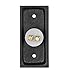 Wired Iron Doorbell Chime Push Button in Black Powder Coat Finish, Vintage Decorative Door Bell with Easy Installation, 2 9/16