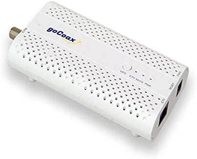 goCoax MoCA 2.5 Adapter with 2.5GbE Ethernet Port. MoCA 2.5. 1x 2.5GbE Port. Provide 2.5Gbps Bandwidth with existing coaxial Cables. White(Single, MA2500C)