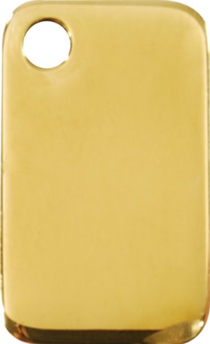 Red Dingo Custom Engraved Brass Dog ID Tag - Rectangle (Medium)