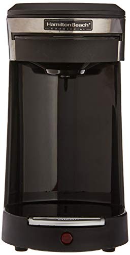 Hamilton Beach Commercial HDC200S Hospitality Coffeemaker, 1 Cup, Black/Stainless Steel, Single Serve Coffee Pod Brewer