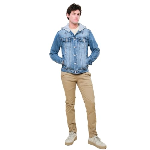 Image of VICTORIOUS Men's Distressed Denim Jacket