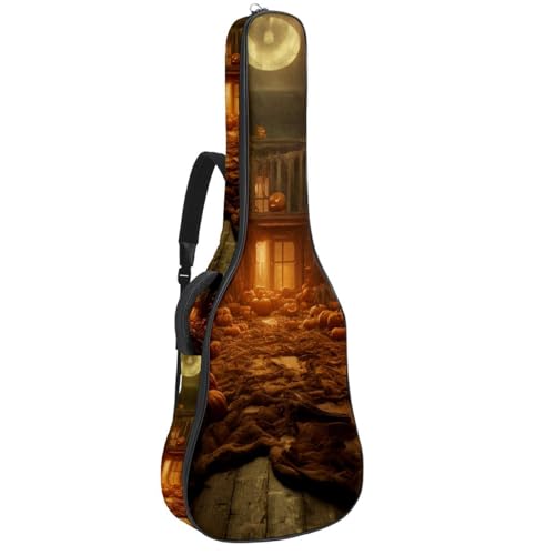 Sac guitare basse château Halloween housse acoustique imperméable Oxford pour guitare électrique