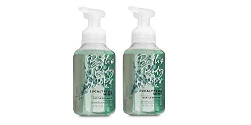 Bath and Body Works Eucalyptus Mint, Gentle Foaming Hand Soap, 8.75 Ounce (2-Pack)