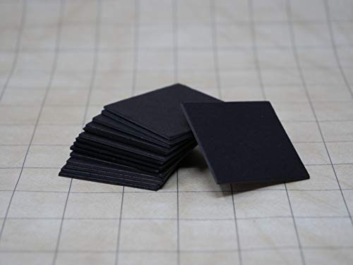 Juego de 15 fichas negras cuadradas de chipboard 2" miniatura 2
