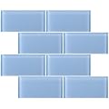 TCSAG-07 3x6 Baby Blue Glass Subway Tile -Kitchen and Bath Backsplash Wall Tile (1sqt=8pcs)