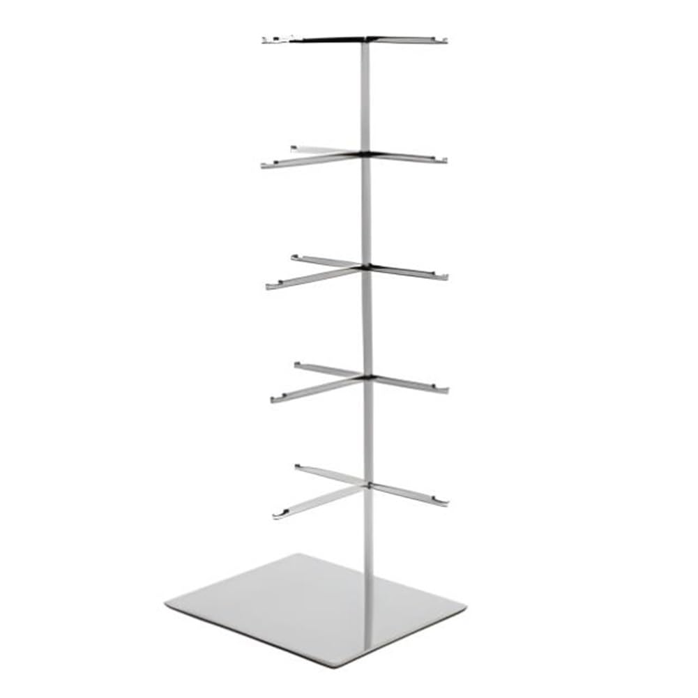 Gzhervices Silver Modern Metal Sunglasses Display Stand, Retail Eyewear Reading Glasses Showcase Rack, Eyeglasses Holder Organizer Stand(,18X15x43cm)