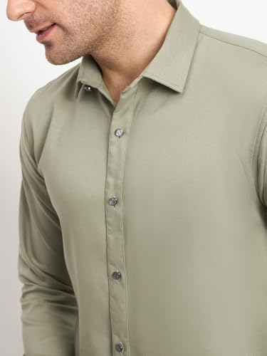 Image of Men's Soft Stretchable Fabric Regular fit Casual Shirt.