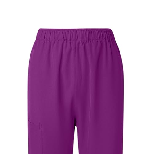Image of Women's Medica Scrub Pants Pull On Workwear Cargo Pocket Elastic Waist Hospital Uniform Trousers